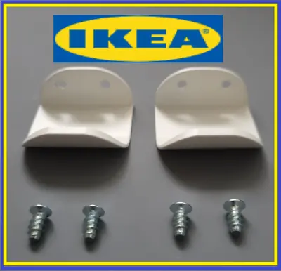 IKEA 2 X Visthus Handle For Wardrobe/ Cupboard/ Cabinet WHITE # 154387 + Screws • £5
