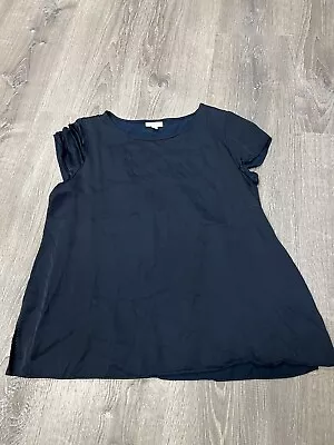 Pure Jill Shirt Womens Size Small Black Short Sleeve Blouse Top Shirt J Jill • $14