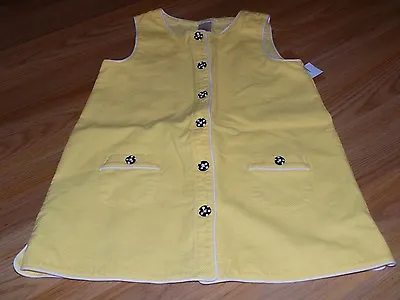 $15 • Buy Girls Size 9 Gymboree Bee Chic Yellow Tunic Button Up Top Black White Buttons 