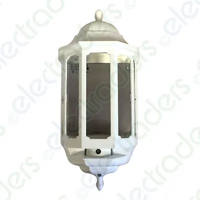 ASD HL/WK060C Half Lantern With Photocell Dusk To Dawn 60 Watt BC (White) • £39.95