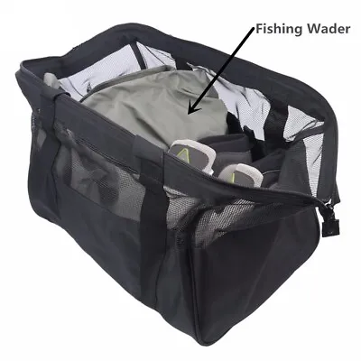 17.72*11.81*11.81 Inch Mesh Fishing Wader Bag PVC Mesh Venting Fly Fishing Bag • $30