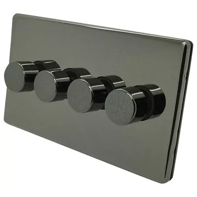 £64.99 • Buy Screwless - Black Nickel Plug Sockets Light Switches -Whole Range CHEAP!