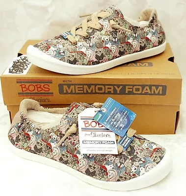 Skechers BOB'S Beach Bingo Swaggie Tail Women's Dog Print Trainers Shoes Size 5 • £39.96