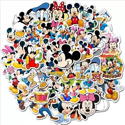 50Pcs Disney Mickey Minnie Mouse Stickers Car Skateboard Luggage Suitcase UK NEW • £4.79