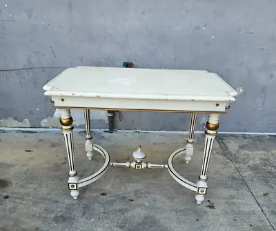 Antique Swedish Gustavian Style Polychromed Center Table • $1200