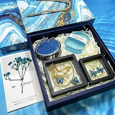 Birthday Gifts For Women Stylish Gift Basket Set With Soap Mothers Day Blue • $26.87