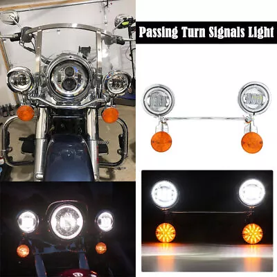 LED Passing Light Turn Signals For Kawasaki Vulcan VN 800 1500 1600 1700 2000 • $169.99