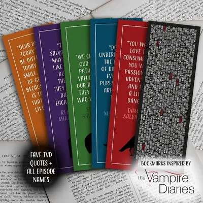 The Vampire Diaries Bookmarks Set Of 5 | TVD | Gifts For TVD Fans • £5