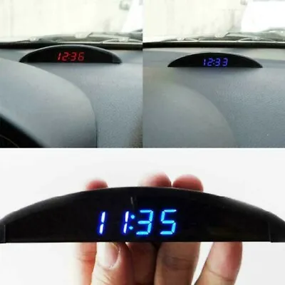 £17.03 • Buy 12V Digital LED Alarm Auto Trucks Car Clock Voltmeter Thermometer 3 In 1 Clock