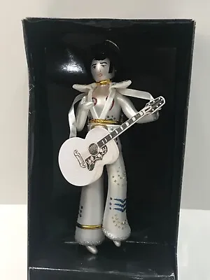 RARE Elvis In Jumpsuit With Guitar Blown Glass Christmas Ornament • $59.99