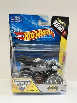 DC Batman Monster Jam (2013) Hot Wheels Track Ace Tires Black Truck #21 W/ Mini  • $24.99