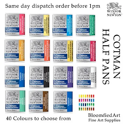 £3.95 • Buy  Winsor And Newton Watercolour Paint Cotman Artists Half Pans Full Range Colours