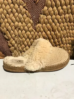 UGG Aira Knit Slipper Womens Wool Shearling Lined Slide Clogs 1014417 Size 9 • $34.99