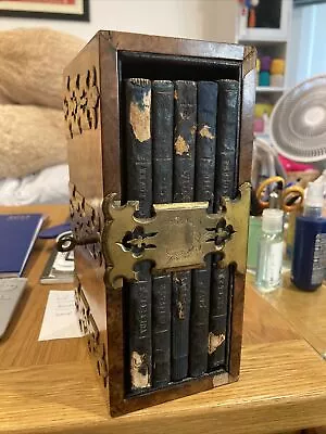 £25 • Buy Brass Bound Walnut Book Safe