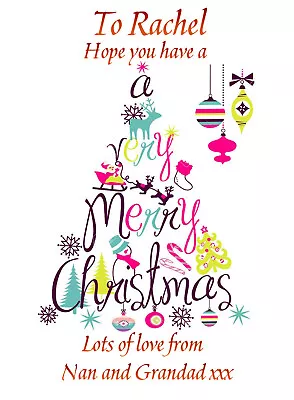 £2.80 • Buy Personalised Christmas Cava Wine Bottle Label - Party / Birthday / Wedding