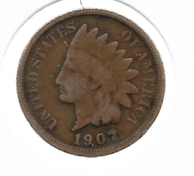 £2.06 • Buy 1907 Rare 100 Year Old Indian Head Penny Liberty Shield Cent US Collection Coin