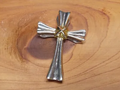 Vintage Sterling Silver 925 Cross 1.75  X 1.25  - T8C - 925 Hallmark  - 10.4 Gr. • $46.87