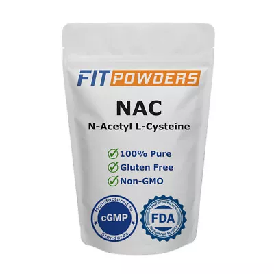 FitPowders N-Acetyl L-Cysteine (NAC) Powder - Scoop Included (Variations) • $13.95