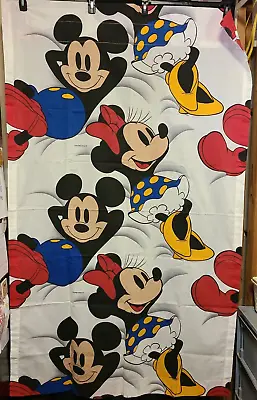 $29.95 • Buy Three Mickey And Minnie Mouse Relaxing Curtain Panels 41  X 66  Each