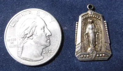 Vintage Miraculous Medal Art Deco • $22.99