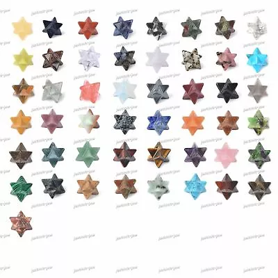 £3.23 • Buy 25mm Carved Gemstone Crystal Merkaba Star Healing Sacred Geometry Chakra Stone
