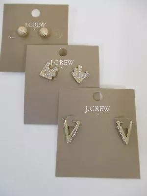 J.Crew Point Drop  Pinball WING Stud Earrings NWT SET OF 3 PIECE LOT • $11.25