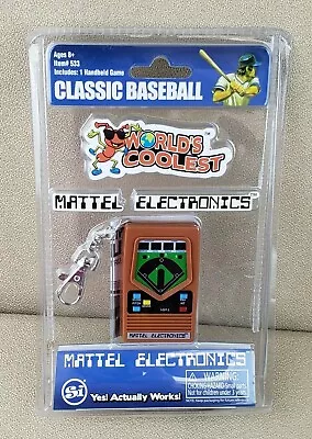 CLASSIC BASEBALL Super World's Coolest Mattel Electronic Games Keychain Hanger • $9.99