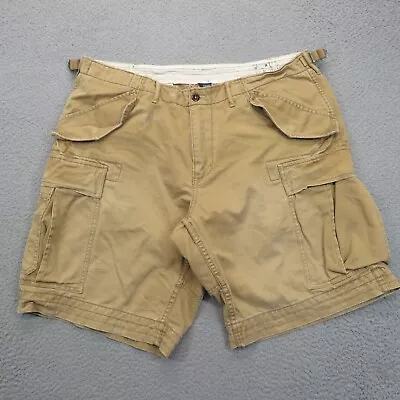 VTG Polo Ralph Lauren Short Men 38 Cargo Heavyweight Military Fatigue Distressed • $39.95