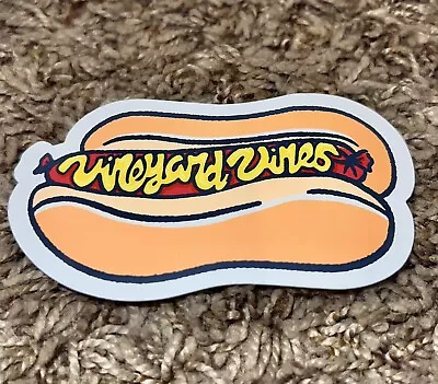 New Authentic Vineyard Vines Hotdog Logo Sticker Laptop Hydro Yeti Car Decal • $3.25