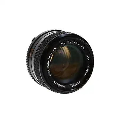 Minolta 50mm F/1.4 Rokkor PG MC Mount Manual Focus Lens {55} • $69.99