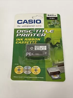 $14.99 • Buy Casio TR-18BK-S Black Ink Disc Title Printer Ink Ribbon Cassette - New!