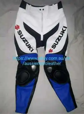 Suzuki Motogp Pants Motorbike Leather Trouser Motorcycle Trouser Bikers Pants • $204.86