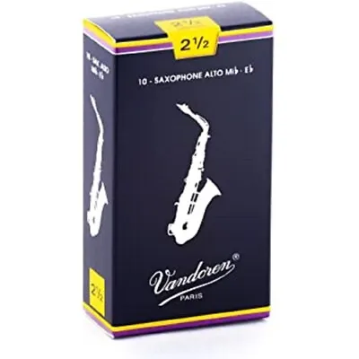 NEW - Vandoren #2.5 Alto Saxophone Reeds (10) - #SR2125 • $37.80