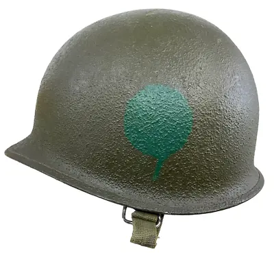 WW2 US M1C Airborne Paratroop Helmet Named With Rank Bar Follow Me & Unit Flash • $650