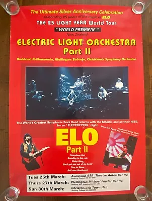 Electric Light Orchestra ELO Part II NEW ZEALAND Concert Poster 22 X23  RARE • $18.95