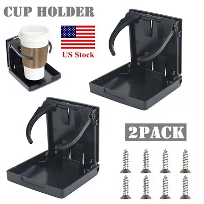 2× Universal Adjustable Car Van Folding Cup Holder Drink Holders Vehicle Boat US • $10.54