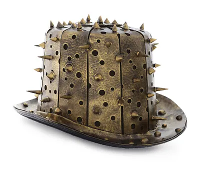 Attitude Studio Steampunk Spiked Top Hat Novelty Mad Scientist Costume  - Gold • $49.48
