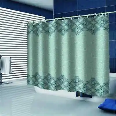 Beautiful Lace Copy 3D Shower Curtain Waterproof Fabric Bathroom Decoration • £22.38
