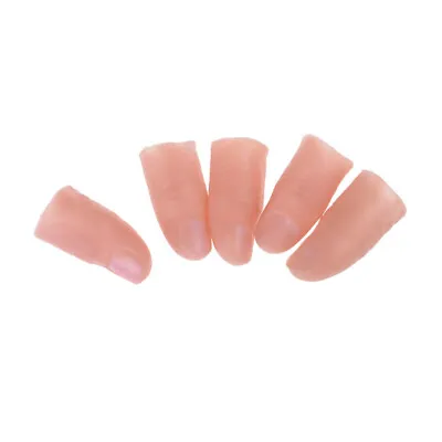 5Pcs Fake Soft Thumb Tip Finger Close Up Stage Magic Trick Wholesale Hot EZ T LS • £4.96