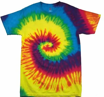 Tie Dye T-Shirt Indie Music Festival Vintage Beach Dyed Top Tye Die Kids Tee • £11.99