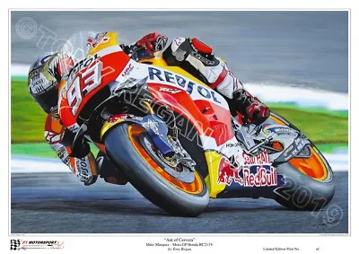 Marc Marquez MotoGP Honda RC213V Limited Edition Art Print • £27.99