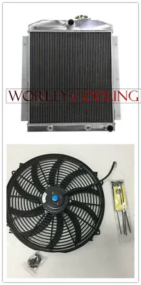 3ROW Radiator+16  Fan FOR 1947-1954 48 49 50 51 52 53 Chevy Pickup Truck New • $244