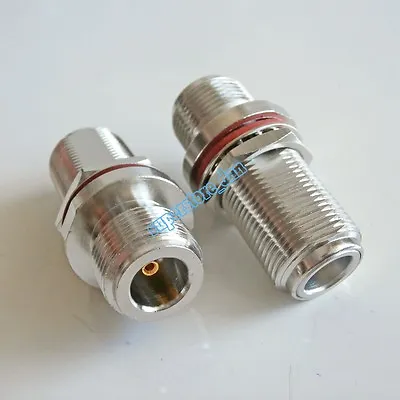 1Pcs N Female To N Jack Bulkhead Panel Mount Connector F/F RF Adapter • $3.41