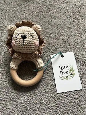 Crochet Wood Animal Baby Rattle | Baby Shower Gift | FREE SHIPPING • £9.99