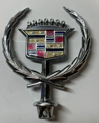 Vintage Cadillac Wreath Emblem Hood Ornament Badge 1970s 1980s (B072) • $19.99