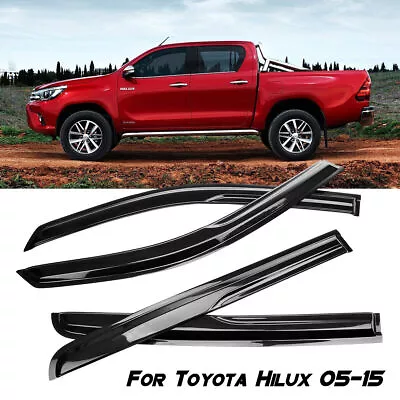 $36.55 • Buy Fit For TOYOTA HILUX 2005-2015 Dual Cab Weather Shield Window Visors Deflector