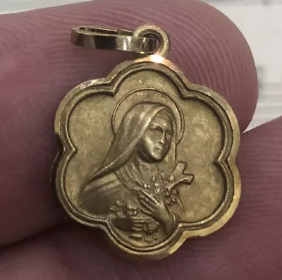 Vintage French St. Therese Of Lisieux Religious Medal C1960 • $12