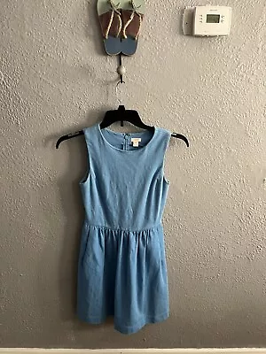 J. Crew  Dress Women’s Size Xxsmall Blue  Cotton  Sleeveless • $15.40