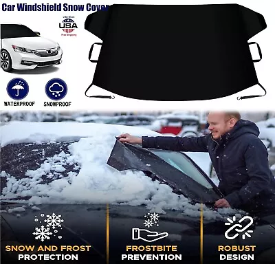 NEW Winter Car Windshield Snow Cover Sun Shade Rain Dust Ice Guard Protector USA • $10.87