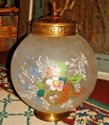 Vintage Venetian Handpainted Glass Round Lampshade Hanging Lampshade • $129.99